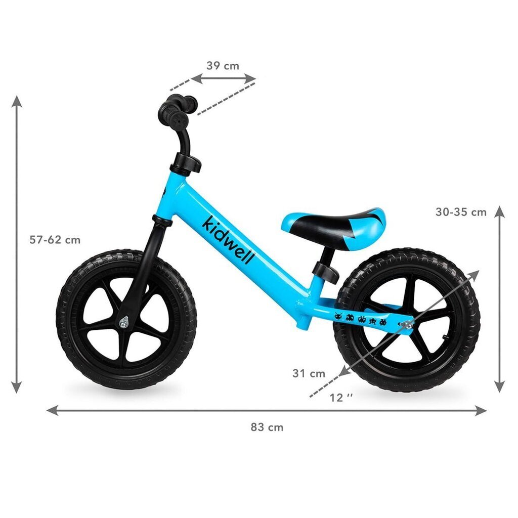 Līdzsvara velosipēds Kidwell Rebel, zils cena un informācija | Balansa velosipēdi | 220.lv
