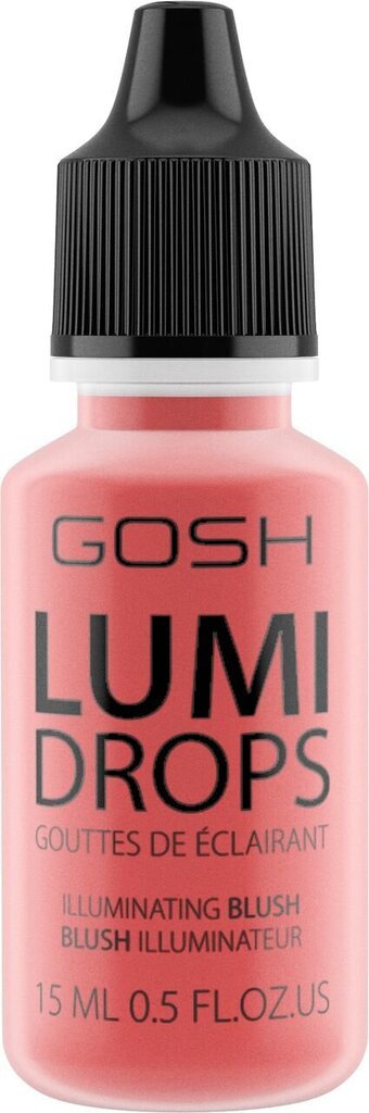 GOSH Lumi Drops highlighter 15 ml, 008 Rose Blush цена и информация | Bronzeri, vaigu sārtumi | 220.lv