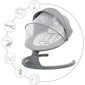 Elektriskais Šūpuļkrēsliņš ar Moskīta tīklu un Bluetooth Kidwell LUXI 2in1, pelēks цена и информация | Bērnu šūpuļkrēsliņi | 220.lv