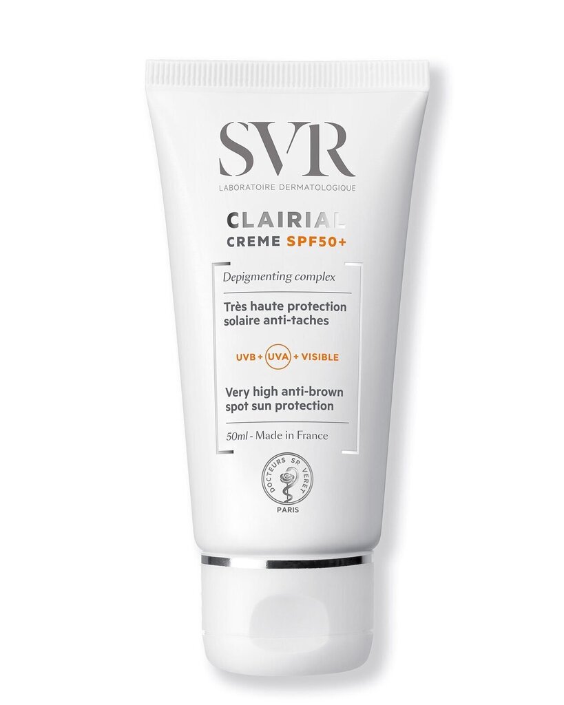 Depigmentācijas sejas krēms SVR Clairial SPF50+, 50 ml цена и информация | Sejas krēmi | 220.lv