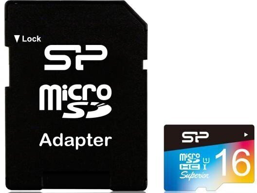 Silicon Power atmiņas karte microSDHC 16GB Superior UHS-I U1 + adapteris цена и информация | Atmiņas kartes fotokamerām | 220.lv