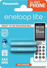 Panasonic eneloop akumulators lite AAA 550 Dect 2BP цена и информация | Аккумуляторы для фотокамер | 220.lv