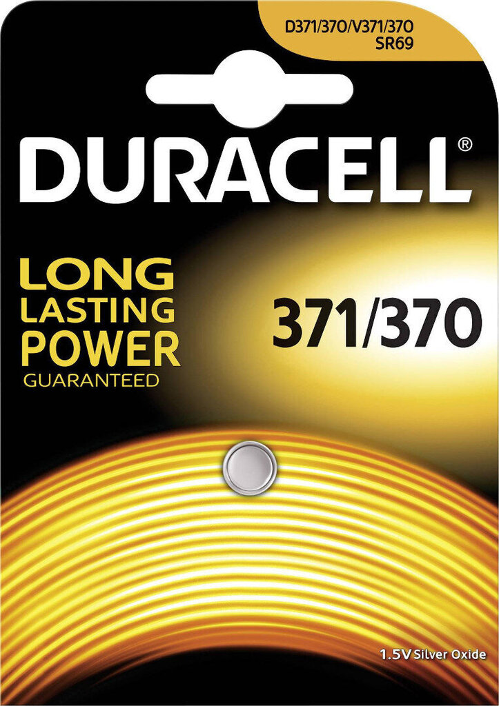 Duracell baterija SR69/D371/370 1,5V/1B цена и информация | Baterijas | 220.lv