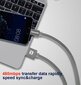 Swissten Textile Universāls Quick Charge 3.1 USB-C Datu un Uzlādes Kabelis 20 cm Melns cena un informācija | Savienotājkabeļi | 220.lv