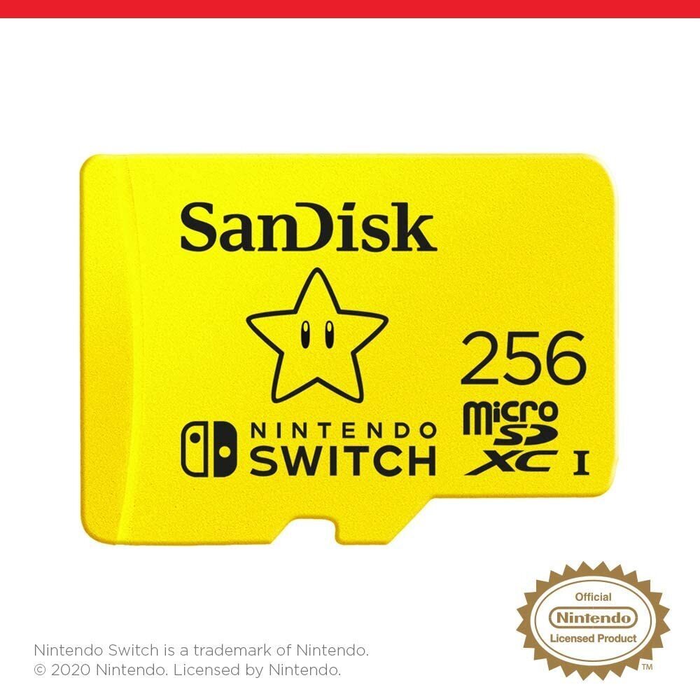 SanDisk 256GB microSDXC card for Nintendo Switch consoles up to 100 MB/s UHS-I Class 10 U3 cena un informācija | Atmiņas kartes mobilajiem telefoniem | 220.lv