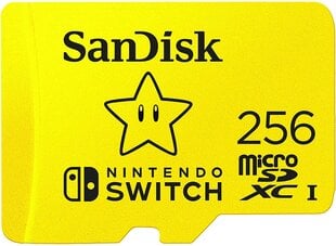 SanDisk 256GB microSDXC card for Nintendo Switch consoles up to 100 MB/s UHS-I Class 10 U3 cena un informācija | Sandisk Mobilie telefoni, planšetdatori, Foto | 220.lv