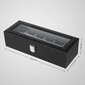 Songmics pulksteņu kastīte, melnā krāsā cena un informācija | Veļas grozi un mantu uzglabāšanas kastes | 220.lv