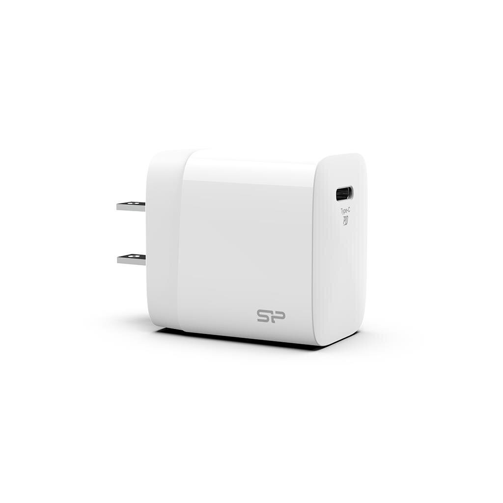 Ātrā uzlāde Silicon Power QM10, 18W + lightning kabelis, balts cena un informācija | Lādētāji un adapteri | 220.lv