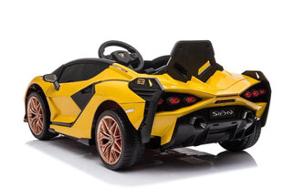 Elektromobilis bērniem, Lamborghini Sian Yellow cena un informācija | Bērnu elektroauto | 220.lv