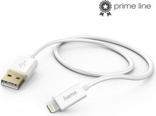 Vads USB->Lightning Hama 1,5m gold plug, white cena un informācija | Savienotājkabeļi | 220.lv