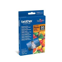 brother premium glossy photo paper, bp71gp50, фотобумага, глянцевая, белая, 10x15 см, 4x6", 260 г/м2, 50 шт, струйная цена и информация | Прочие аксессуары для фотокамер | 220.lv