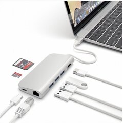 USB-C sadalītājs Multi-port 4K un Ethernet SATECH, ST-TCMAS cena un informācija | Adapteri un USB centrmezgli | 220.lv