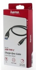 USB - Type-C кабель, Hama, 00178396 цена и информация | Кабели и провода | 220.lv