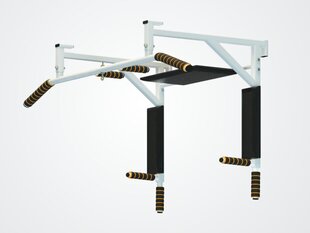 Турник-брусья-пресс навесной Стэнли 2 цв., белый цена и информация | Поперечный - Параллельный | 220.lv