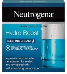 Nakts krēmīga sejas maska Neutrogena Hydro Boost, 50 ml cena un informācija | Sejas maskas, acu maskas | 220.lv