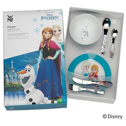 WMF 6 priekšmetu galda piederumu un trauku komplekts bērniem Disney Frozen cena un informācija | Trauki, šķīvji, pusdienu servīzes | 220.lv