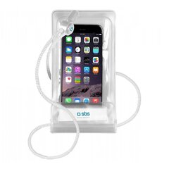 Universal Waterproof Case 5,5 IPX6 + Neck Lace By SBS White cena un informācija | Telefonu vāciņi, maciņi | 220.lv