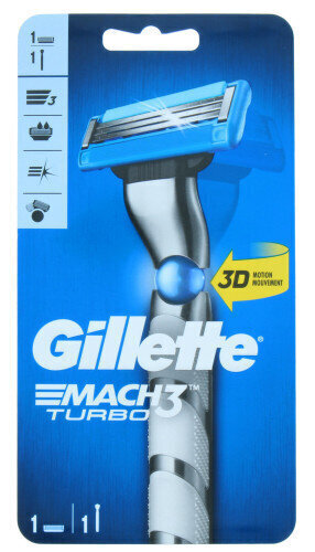 Skuveklis vīriešiem Gillette Mach3 Turbo, 1 gab. cena un informācija | Skūšanās piederumi, kosmētika | 220.lv