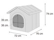 Hobbydog būda Graphite Ecolen R6, 72x76 cm cena un informācija | Suņu gultas, spilveni, būdas | 220.lv