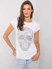 Krekls sievietēm Skull, balts cena un informācija | T-krekli sievietēm | 220.lv