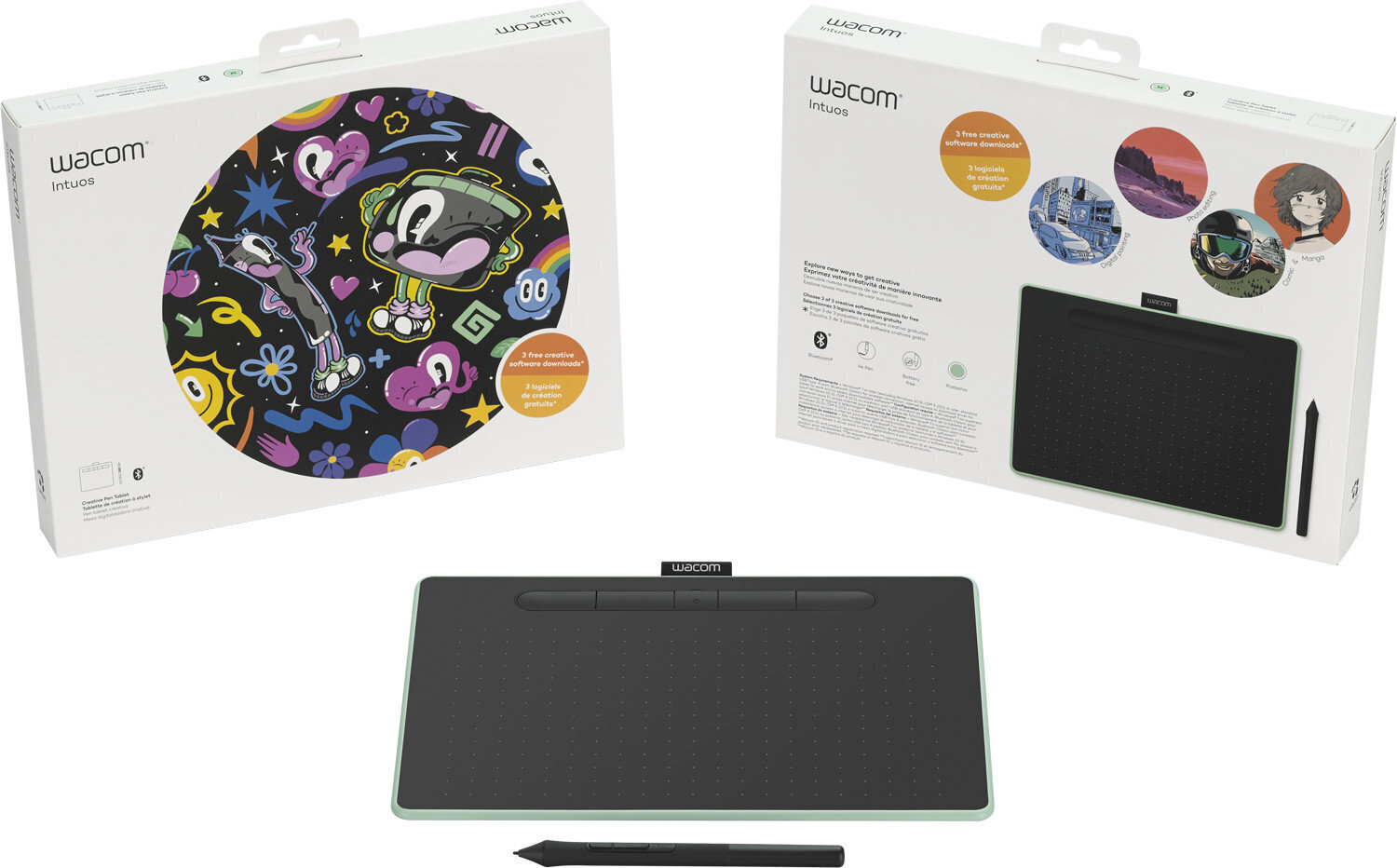 Wacom grafskā planšete Intuos M Bluetooth, pistāciju zaļa цена и информация | Grafiskās planšetes | 220.lv