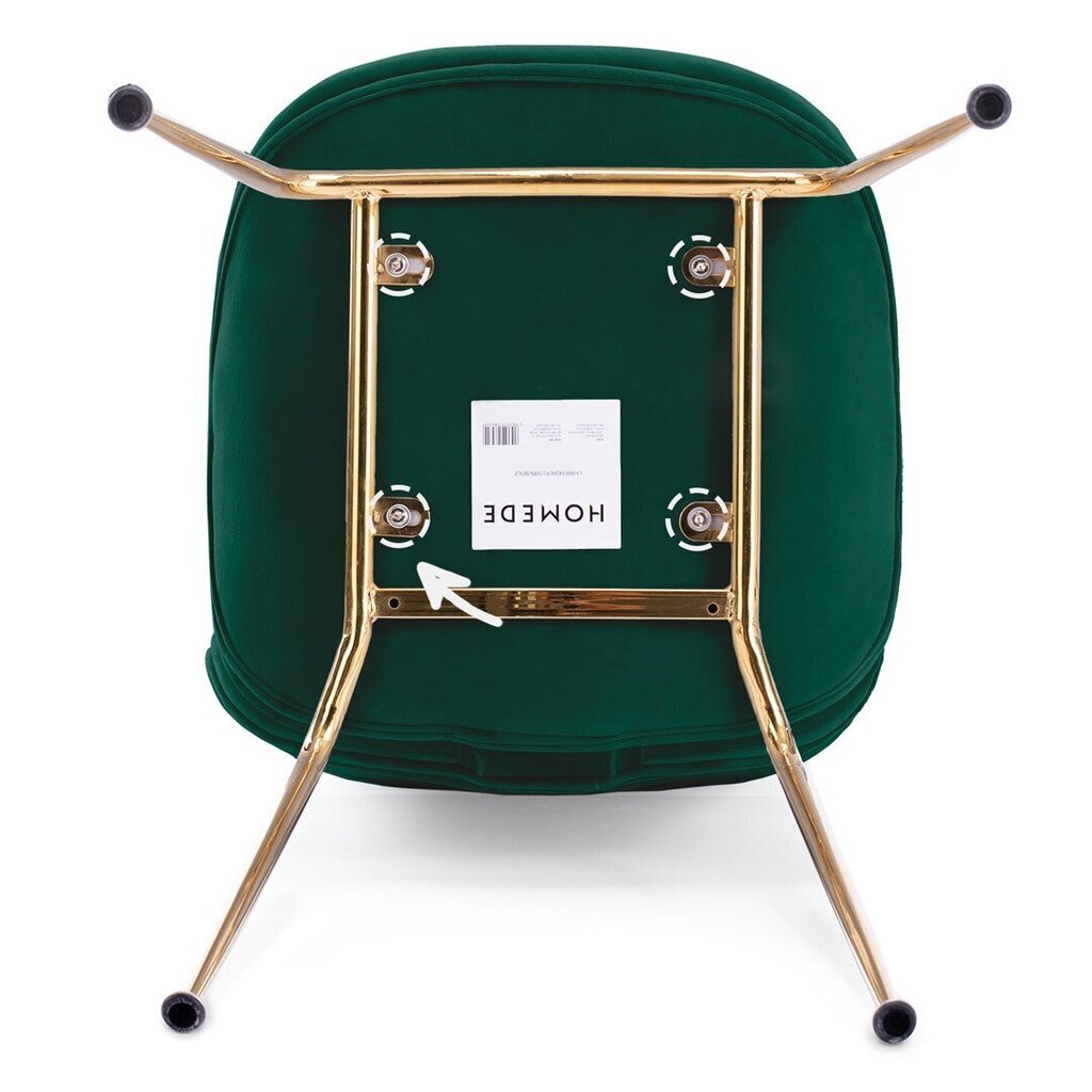 Krēsls Homede Florin, tumši zaļš cena un informācija | Virtuves un ēdamistabas krēsli | 220.lv