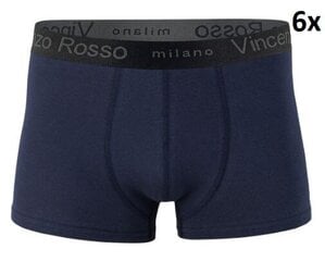 Vīriešu bokseršorti Vincenzo Rosso, zili, 6 gab. cena un informācija | Vīriešu apakšbikses | 220.lv