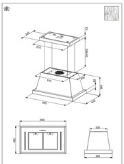 Faber Thea IS.EV8 WH Matt F80 SC цена и информация | Вытяжки на кухню | 220.lv