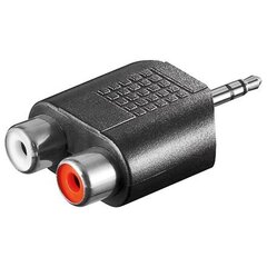 Goobay RCA adapter. AUX jack 3.5 mm male cena un informācija | Adapteri un USB centrmezgli | 220.lv