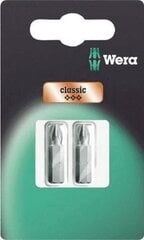 Wera стандартные насадки, 2 x PZ2 x 25MM, 855/1 Z, блистер цена и информация | Механические инструменты | 220.lv