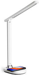 Настольная лампа Platinet с беспроводной зарядкой PDL081W 18W QI, белая (45244) цена и информация | Настольные лампы | 220.lv