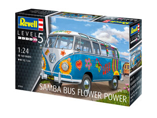 Пластиковая модель Revell - VW T1 Samba Bus Flower Power. 1/24, 07050 цена и информация | Конструкторы и кубики | 220.lv
