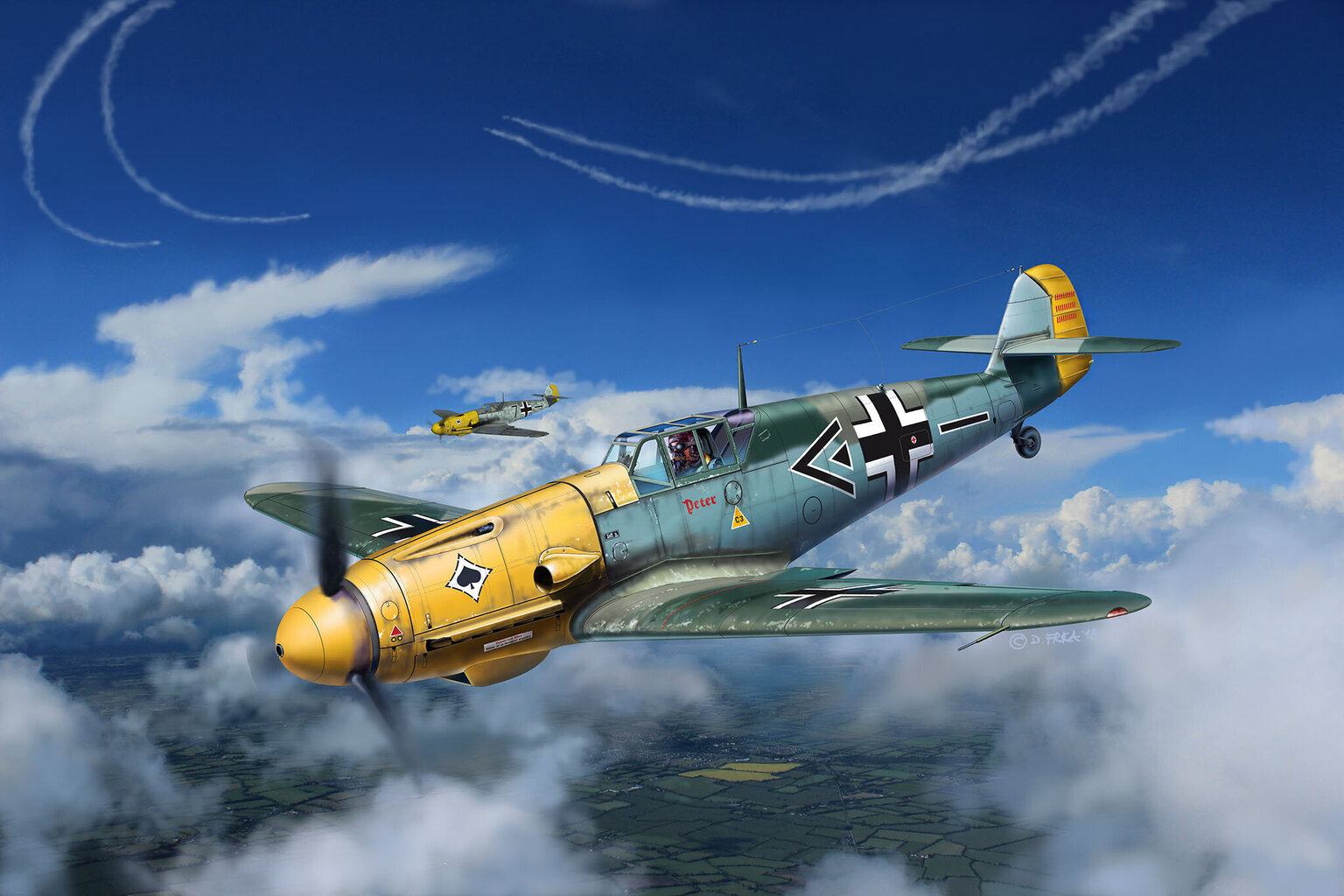 Revell Messerschmitt Bf109 F-2 1:72 līmējamais modelis cena un informācija | Rotaļlietas zēniem | 220.lv