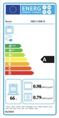 Bosch HBF113BR1S, iebūvējamā krāsns, tilpums 66 l, nerūsējoša цена и информация | Духовки | 220.lv