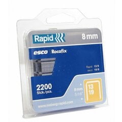 Скобки 13/8 1600 шт10,6x0,7mm, желтый в блистере, Rapid цена и информация | Механические инструменты | 220.lv