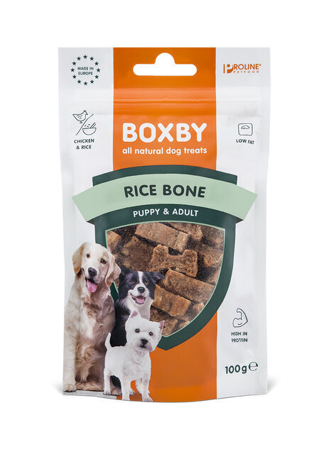 BOXBY GARDUMS SUŅIEM RICE BONE VISTA 100G цена и информация | Gardumi suņiem | 220.lv