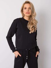 RUE PARIS Melns sporta krekls bez kapuces. cena un informācija | Sieviešu džemperi | 220.lv