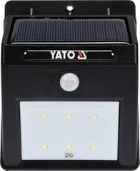 Sienas āra gaismeklis ar saules bateriju un kustības sensoru 6 SMD LED Yato (YT-81856) cena un informācija | Āra apgaismojums | 220.lv