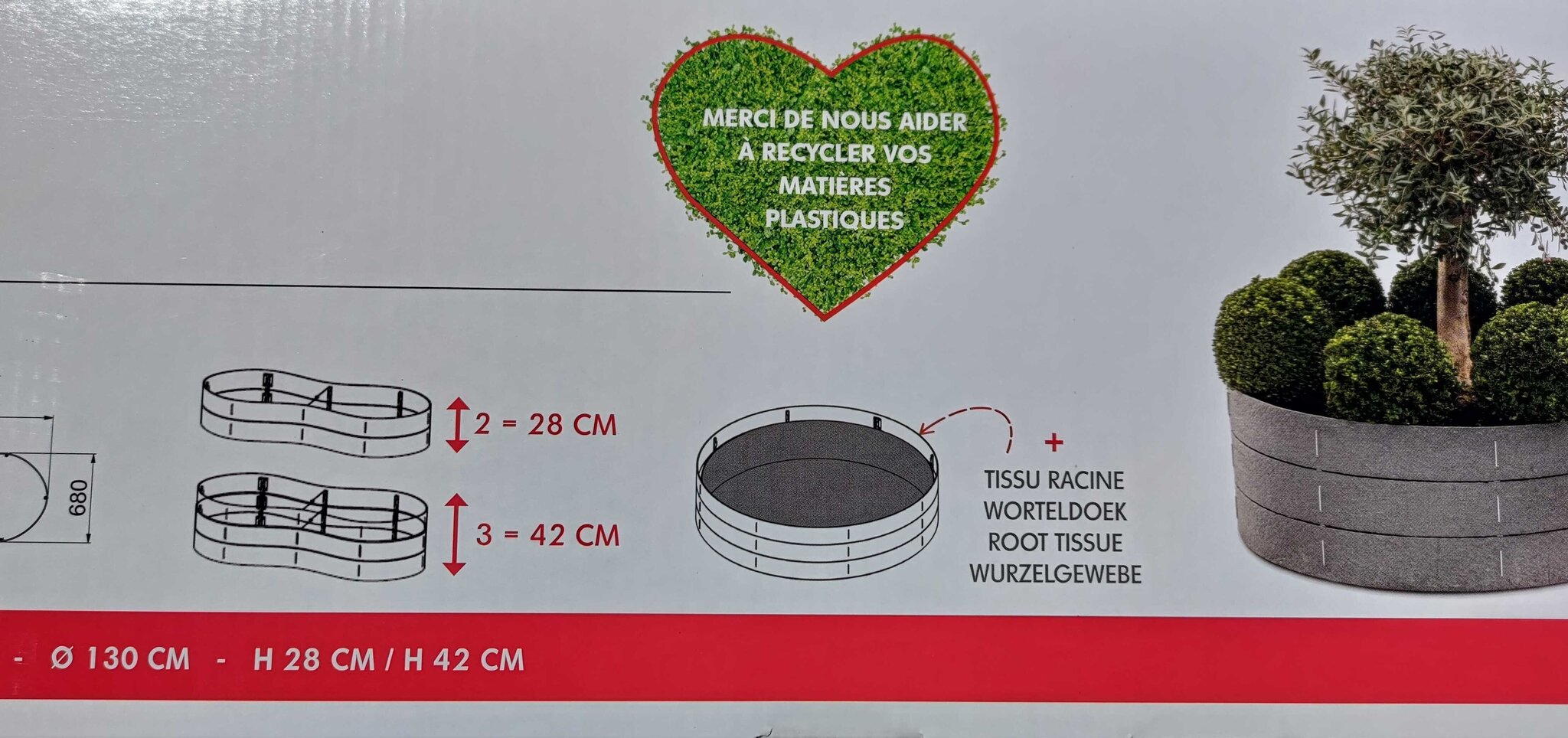 Dārza augu kaste, FLEX GARDEN 2 ECO-oh! H-29cm L-130-150cm cena un informācija | Siltumnīcas | 220.lv