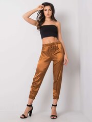 Женские брюки RUE PARIS, коричневые  цена и информация | Брюки | 220.lv