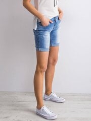 Женские джинсовые шорты с подворачиваемыми штанинами, синие цена и информация | Шорты женские Only | 220.lv