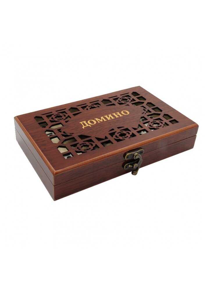 Domino spēle koka kastē цена и информация | Galda spēles | 220.lv