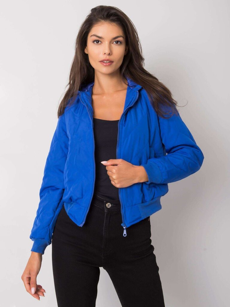 Sieviešu zilā stepēta jaka. cena un informācija | Sieviešu virsjakas | 220.lv