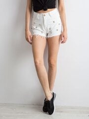 Женские джинсовые шорты с жемчугом, белые цена и информация | Шорты женские Only | 220.lv