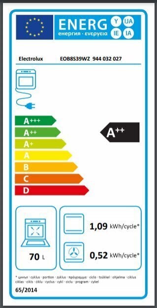 Electrolux EOB8S39WZ цена и информация | Cepeškrāsnis | 220.lv