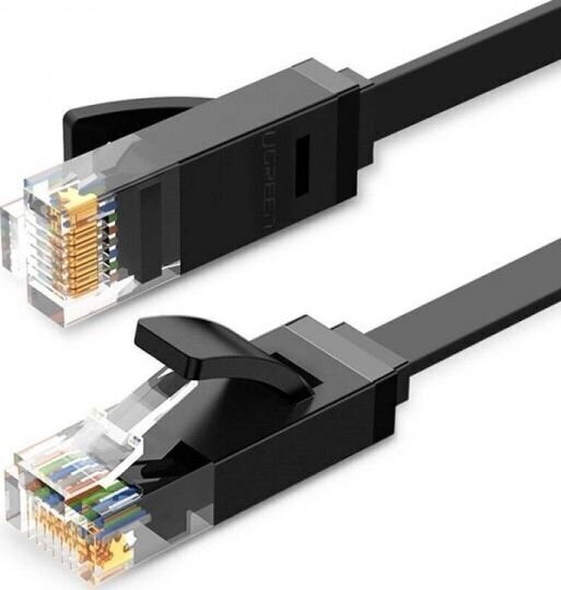 Tīkla kabelis Ugreen NW102 RJ45, Cat.6, UTP, 1 m, melns cena un informācija | Kabeļi un vadi | 220.lv