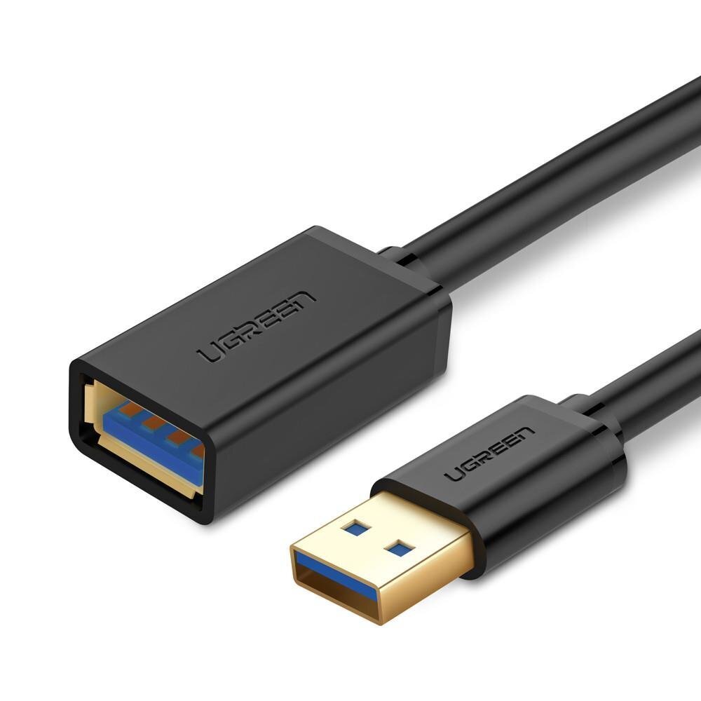 Ugreen US129 USB 3.0 pagarinātāja kabelis 1m melns cena un informācija | Adapteri un USB centrmezgli | 220.lv