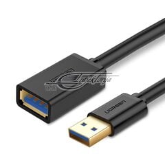 Ugreen US129 USB 3.0 pagarinājuma kabelis 3m melns цена и информация | Адаптеры и USB разветвители | 220.lv