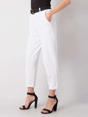 Женские брюки с поясом, белые  цена и информация | Женские брюки | 220.lv