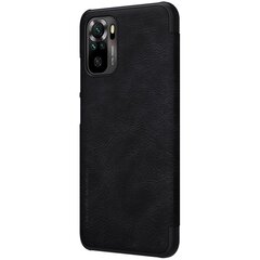 Nillkin Qin original leather case cover, piemērots Xiaomi Redmi Note 10 / Redmi Note 10S, melns cena un informācija | Telefonu vāciņi, maciņi | 220.lv